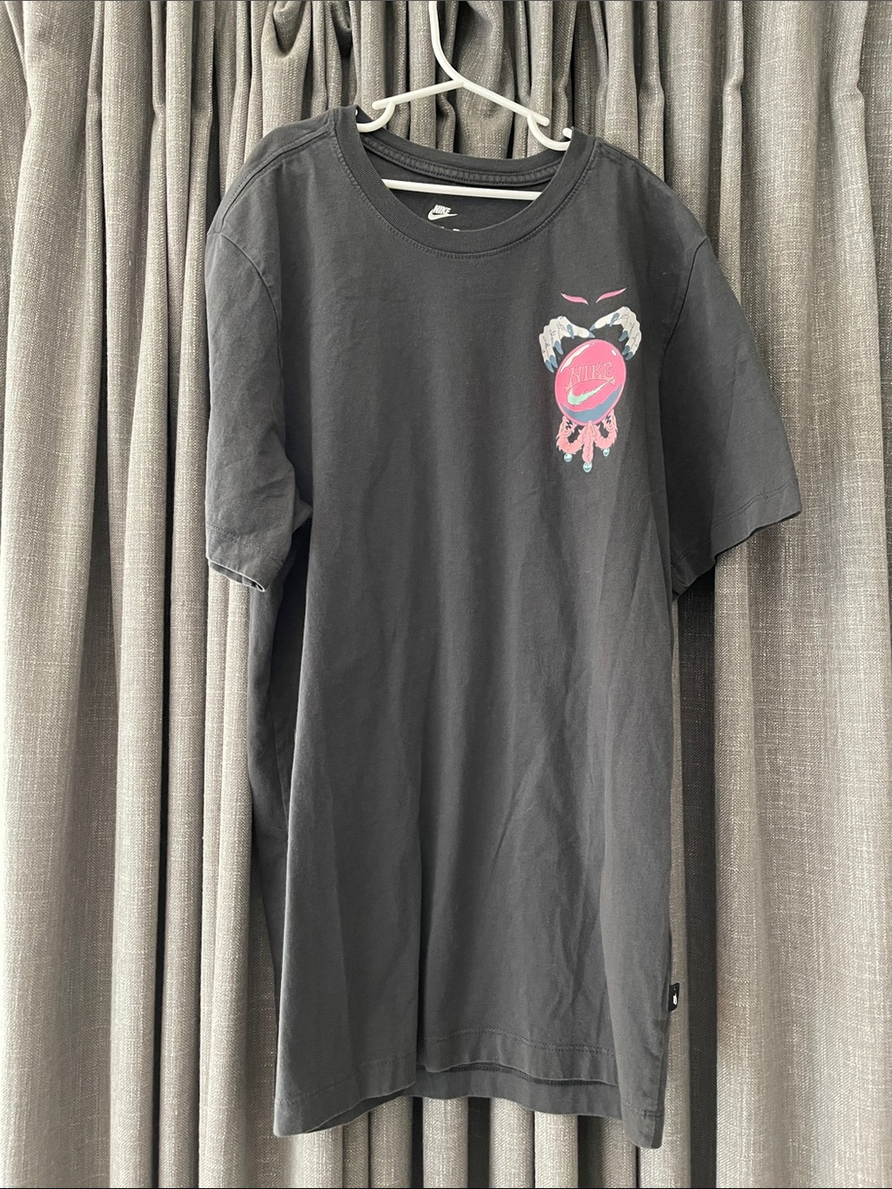 Nike Black Short-Sleeve Tee with Pink Graphic